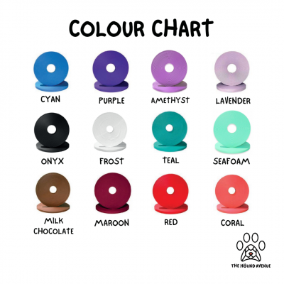 Pet Accessories Biothane Colour Chart
