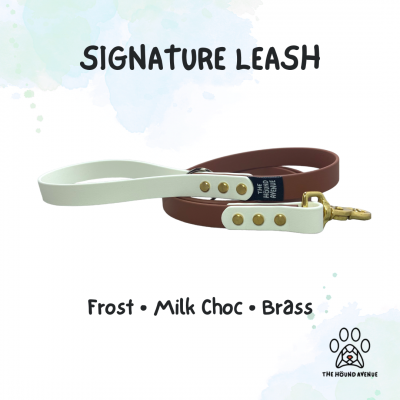 Pet Accessories Biothane Signature Leash White Brown