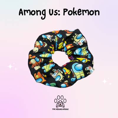 Hair Scrunchies Among Us Pokemon
