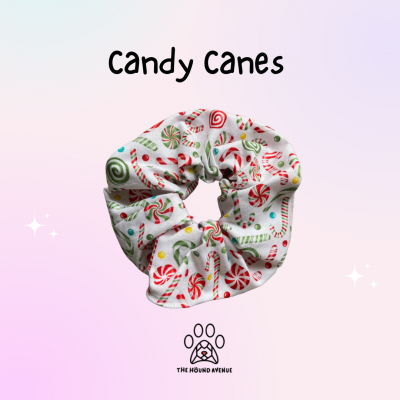 Hair Scrunchies Christmas Candy Canes