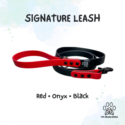 Pet Accessories Biothane Signature Leash Red Black