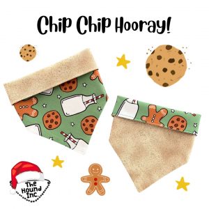 Pet Accessories Reversible Bandanas Christmas Chip Gingerbread